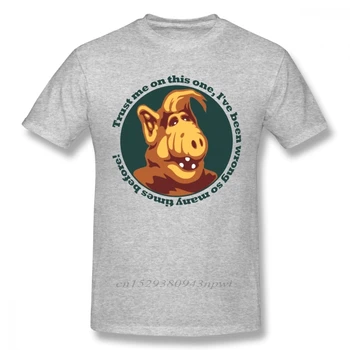 Повседневная футболка Alf Guru Высококачественная мужская летняя уличная футболка с о-образным вырезом Футболка больших размеров Рождественский подарок Футболка Хлопковая ткань