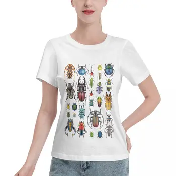 Beetle Collection Классическая футболка одежда для женщин женские футболки с графическим рисунком футболки для женщин