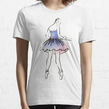 фигура балерины, акварельная иллюстрация футболка футболка платье женские оверсайз футболки для женщин