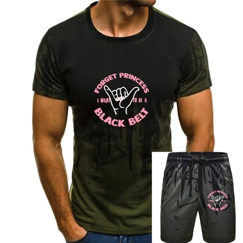 Мужчины Джиу-джитсу Я хочу быть футболкой с черным поясом по бразильскому джиу-джитсу Размер M-3Xl Ретро Футболка с вырезом