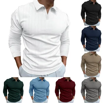  Мужская повседневная стоячий воротник Сплошной цвет с длинными рукавами V-образным вырезом Большая и высокая мужская рубашка Мужская мужская футболка с коротким рукавом Мужские футболки повседневные