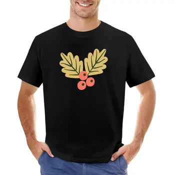 Christmas Holly Berries футболка симпатичная одежда винтажная футболка смешная футболка дизайнерская футболка мужская