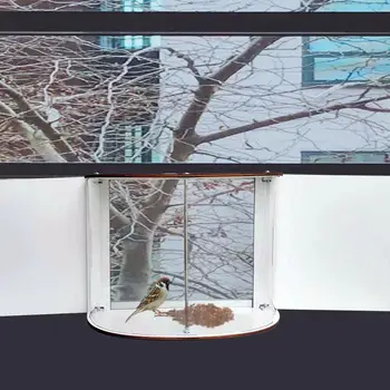 Оконная вставка кормушки для птиц Кормушка для птиц для межкомнатного окна для садовых окон