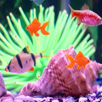 10 шт. Искусственная рыба Аквариум Орнамент Плавающая Симуляция Золотая Рыбка для Аквариума