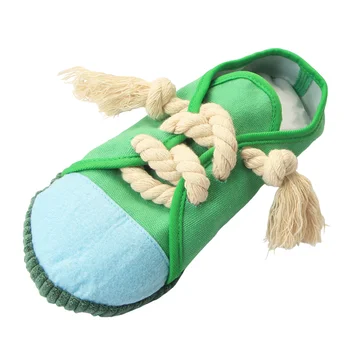 Шлифовальные пищащие игрушки для собак Разделение Скука Ткань Обувь Плюшевая жевательная игрушка для мелких и крупных пород