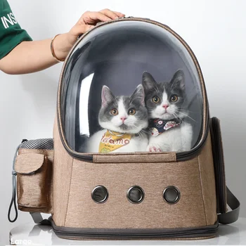 Cat Carrier Kitten Рюкзак Сумка для собак Space Capsule Bubble Дышащая портативная сумка для домашних животных Собака для путешествий и походов Аксессуары для домашних животных