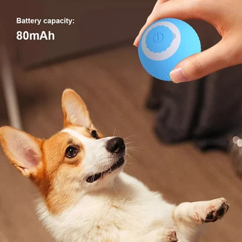 Автоматические игрушки с мячом USB Перезаряжаемый самовращающийся мяч ABS Intelligent Rolling Toy Ball для игры с котенком и собакой