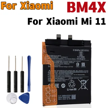 BM4X 4710 мАч Оригинальный аккумулятор телефона для Xiaomi 11 Xiaomi11 Mi11 Сменные батареи Bateria + Бесплатные инструменты