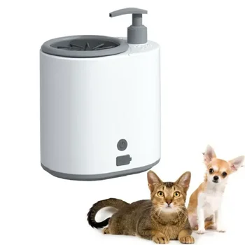  Pet Электрическая мойка для ног Автоматическая чашка для мытья лап кошки и собаки USB Зарядка Сверхдлительный срок службы батареи Силиконовый очиститель Щетка для ухода за волосами
