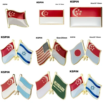  10 шт. много Сингапурский флаг Лапле Значок Значок Брошь