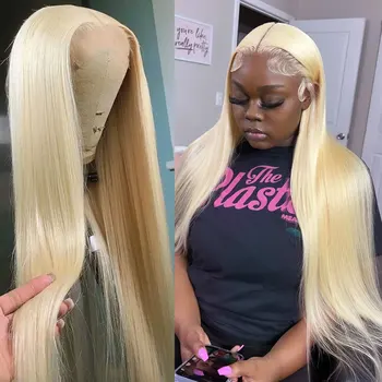 30 40 дюймов 613 медовый блондин цвет 13x4 кружевные парики из натуральных волос для женщин бразильский прямой 13x6 прозрачный кружевной лобовой парик