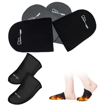 Зимние накладки на пальцы ног Грелки для ног на лыжах Термогрелки для обуви для ног Неопреновые эластичные грелки для пальцев ног