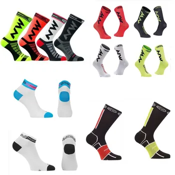 Новые велосипедные носки Высококачественные компрессионные носки мужские и женские футбольные носки баскетбольные носки