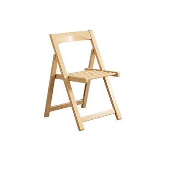  складной стул обеденные стулья домашний табурет ресторан простая современная мебель со спинкой из массива дерева