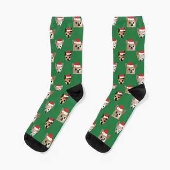 Рождественские щенки чихуахуа Носки Носки с печатью новые носки Свободные носки Носки Мужские Женские