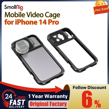 SmallRig Mobile Video Cage для iPhone 14 Pro / pro Max Case Rig 4077, совместимый с объективами с резьбой 17 мм с байонетом M