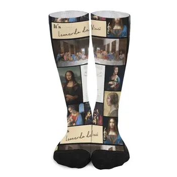 Это коллекция Леонардо да Винчи - Художественные носки подарок для мужчин спортивные носки мужские черные носки крутые носки