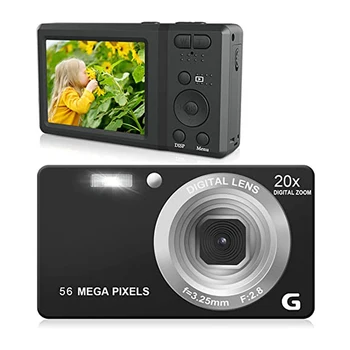 4K HD Цифровая камера для фотографии и видео Автофокус с защитой от сотрясений 56-мегапиксельная компактная камера для видеоблога 3-дюймовая видеокамера с автоспуском