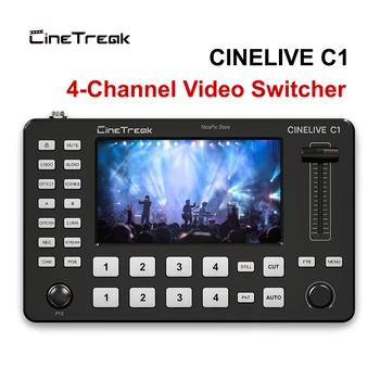 Cinetreak Панель видеомикшера CINELIVE C1 5-дюймовый 4-канальный мультиформатный видеомикшер для потокового видео в реальном времени Управление PTZ-камерой