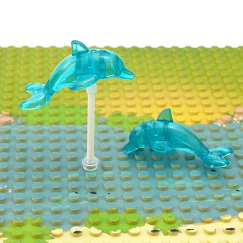 Новый прозрачный Dolphin City Classic Friends Animals Sea World Building Block DIY Bricks 6034425 Creative Toys для детей Leduo
