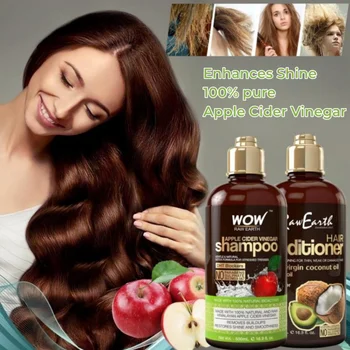 Набор кондиционеров для шампуня с яблочным уксусом Восстанавливает блеск Уменьшает зуд кожи головы, перхоть, вьющиеся волосы Все типы волос Мужчины и женщины