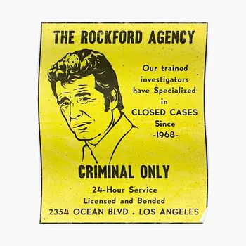 Rockford Files Rockford is Yellow Pages Poster Picture Modern Vintage Mural Art Painting Funny Home Print Wall Без рамы