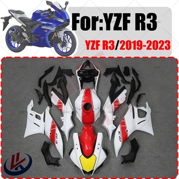  Мотоцикл ABS Впрыск Кузов Обтекатель Комплект Для Yamaha YZF R3 R25 YZFR3 2019 - 2023 Мотоцикл Корпус Обтекатель Спойлер Кузов