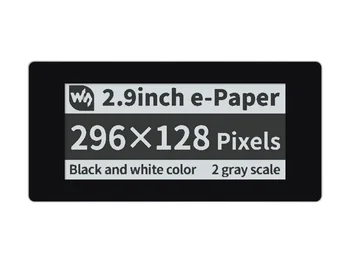 Waveshare 2.9 inç dokunmatik e-kağıt modülü ahududu Pi için Pico, 296 × 128 piksel, siyah/beyaz, SPI arayüzü
