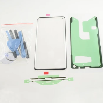 Ремкомплекты стекла переднего экрана для Samsung Galaxy S8 S10 S9 S20 Plus Note 10 LCD Touch Внешний стеклянный объектив Замена и наклейки