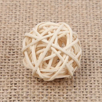 3 см плетеные ротанговые шары натуральные тканые висячие украшения кулоны ароматерапия ротанговый шар украшение свадебного стола