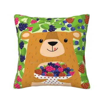 Я люблю ягоды-ягодный медведь модный диван наволочка наволочка наволочка наволочка erfolgreichillustrator2 летняя кухня малина