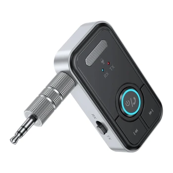 Bluetooth-совместимый5.3 Приемник Передатчик 2 в 1 Беспроводной аудиоадаптер AUX Авто для наушников Динамики Низкая задержка