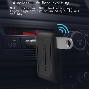 2 в 1 Bluetooth приемник передатчик автомобильный MP3-плеер беспроводной 5.3 aux 3,5 мм MP3 музыкальный плеер Приемник Передатчик Поддержка U-диска