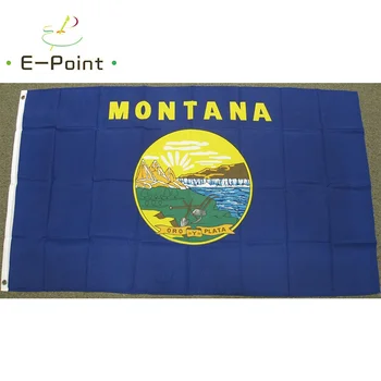 Флаг штата Монтана США 2 фута * 3 фута (60 * 90 см) 3 фута * 5 футов (90 * 150 см) Размер Рождественские украшения для баннера домашнего флага