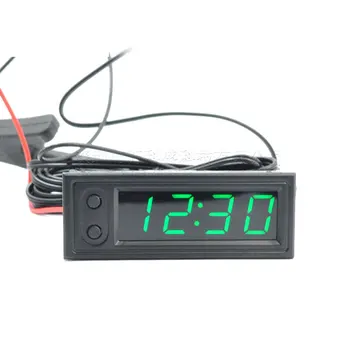 20 шт. Модуль цифровых часов Светодиодные цифровые трубки Электронные часы 0,39 дюйма Мини Авто Часы с термометром DIY Luminous