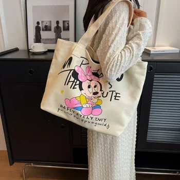 Disney Микки Маус Мультфильм Мама Сумка 2024 Новая женская сумка на плечо матери Многофункциональная исходящая сумка для покупок большой емкости