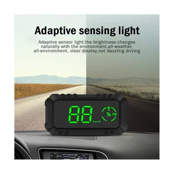 G7 Универсальный автомобильный HUD Автомобильный GPS Проекционный дисплей Руководство по скорости Плоский счетчик Автомобильные принадлежности