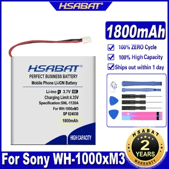 HSABAT SP 624038 1800 мАч Аккумулятор для Sony WH-1000xM3 WH-1000MX4 WH-CH710N/B WH-XB900 WH-XB900N LIS1662HNPC Аккумуляторы