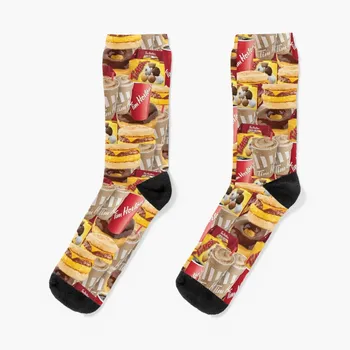 Тим Хортонс Колледж и стикерпак Носки носки эстетический забавный подарок рождественские носки носки Носки Женские мужские