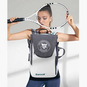 вмещает 3 ракетки, сумка для ракетки, сумка для бадминтона большой емкости, ракетки для падел, рюкзак для тенниса/пиклбола/бадминтона/сквоша