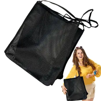 Женская сумка для хранения для плавания Плечевая сумка большой емкости Пляжная портативная сетчатая сумка Сумки Дорожный пакет для купания Пляжная сумка для хранения