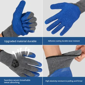  Перчатки для страхования труда с десятью иглами Устойчивые к истиранию Висячие резиновые перчатки для защиты от морщин Утолщенная резиновая линия