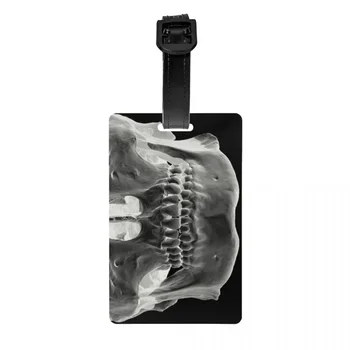 Череп Рентген Багажные бирки Индивидуальный зубной багаж Обложка конфиденциальности Имя Идентификационная карта