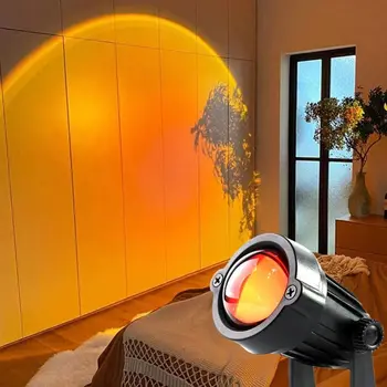 PC Закат Проекционные лампы Красочный торшер Прочный светодиодный напольный светильник для гостиной Освещение спальни Настенное украшение