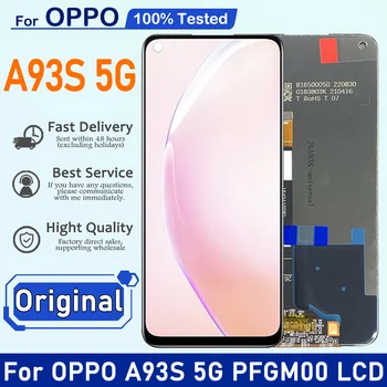 Оригинальный черный 6,5 дюйма для Oppo A93s 5G PFGM00 ЖК-дисплей Сенсорный экран Дигитайзер в сборе Замена с рамкой