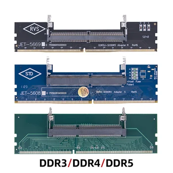 1x Адаптер памяти для ноутбука к настольному компьютеру Карта памяти DDR3 DDR4 DDR5 SO-DIMM на ПК Карта DIMM DDR3 DDR4 DDR5 Конвертер Адаптер разъема карты