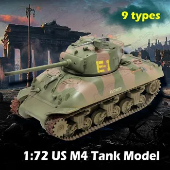 Модель танка в статическом масштабе 1:72 США M4 Sherman Готовая цветная модель танка Коллекция танков 36250-57 DIY